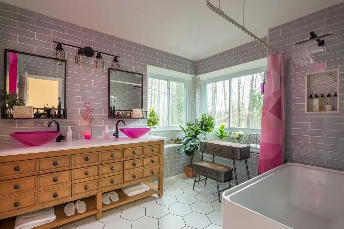 Bathroom renovation after water damage restoration in Lafayette